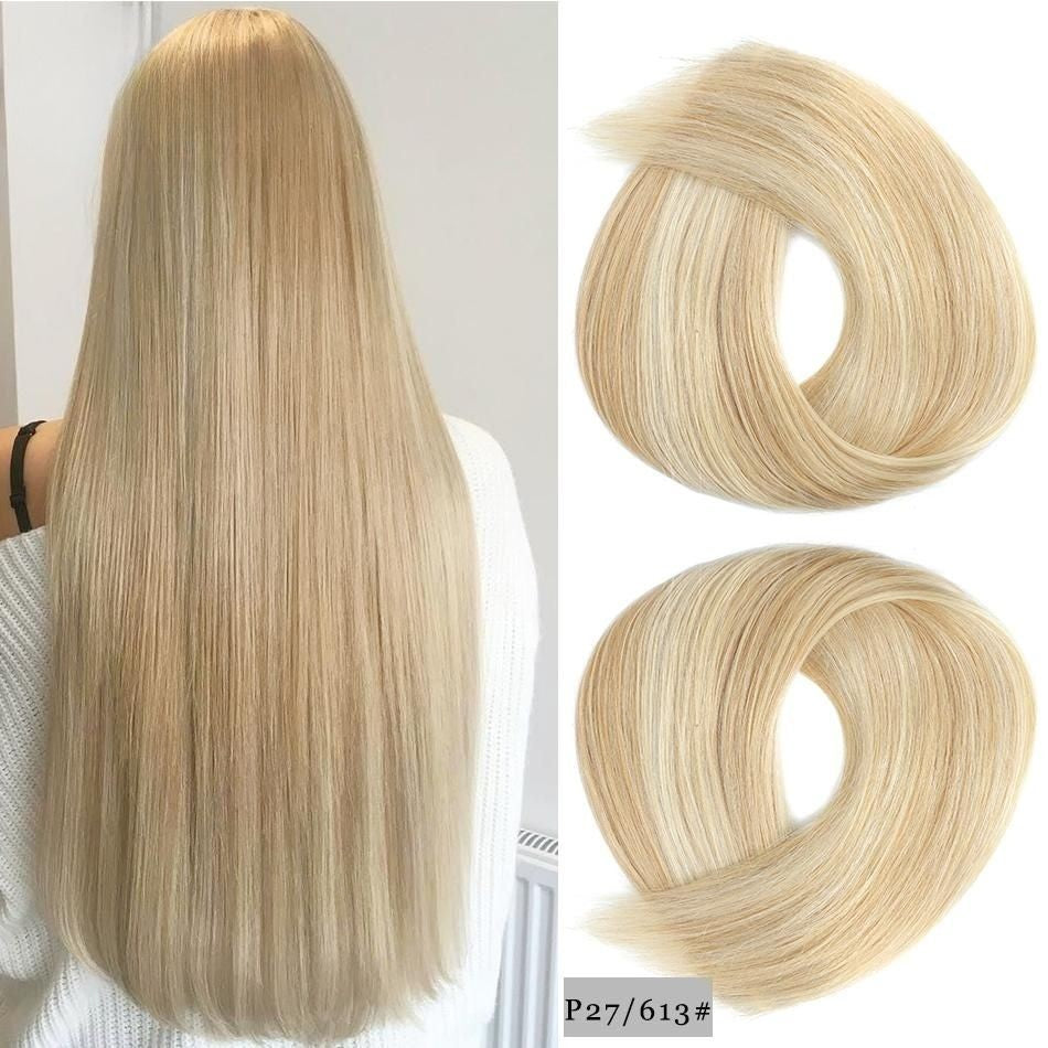 100% Human Remy Hair Extension Hand Tied Weft