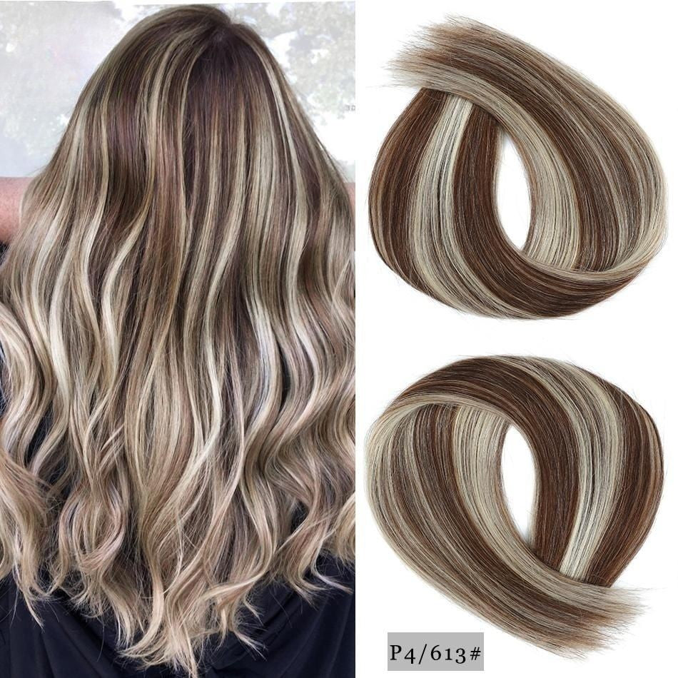100% Human Remy Hair Extension Hand Tied Weft