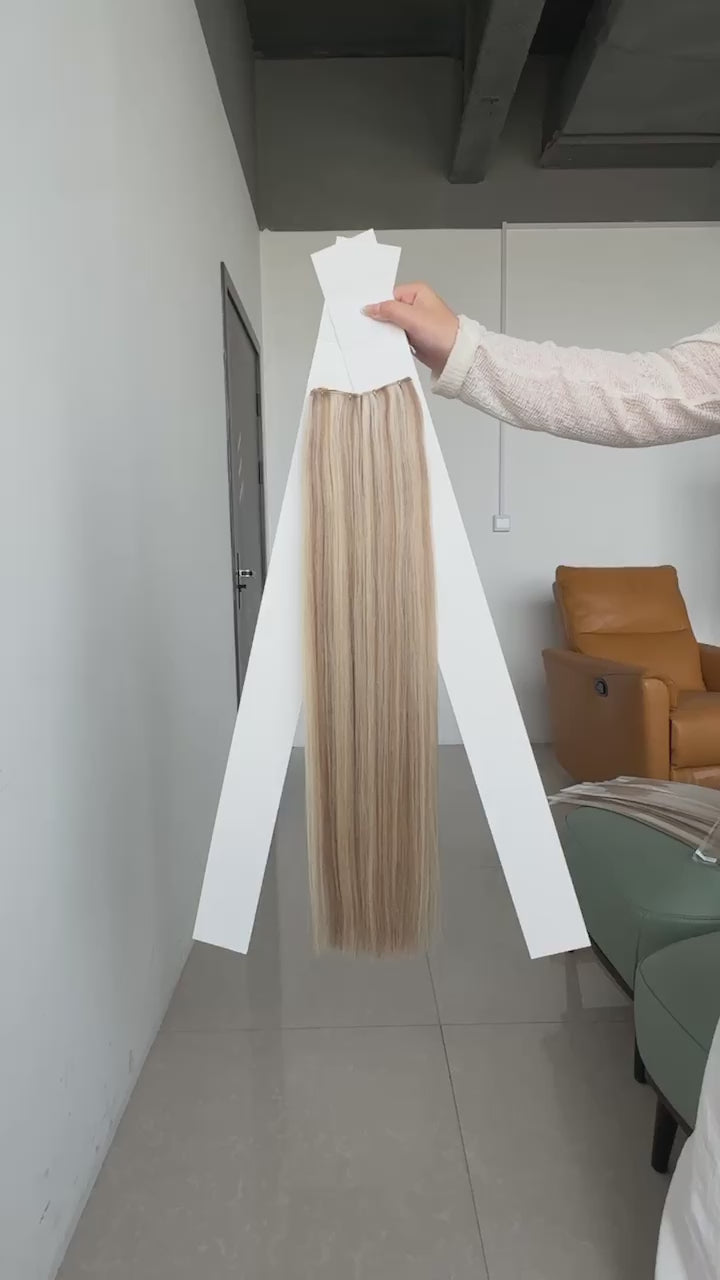 100% Human Remy Hair Extension Hand Tied Weft