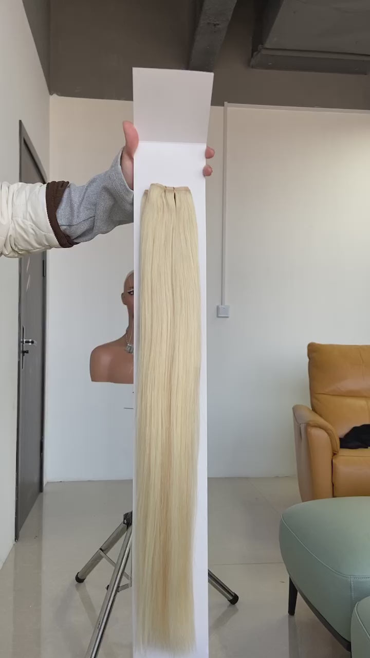 100% Human Remy Hair Extension Hand Tied Weft